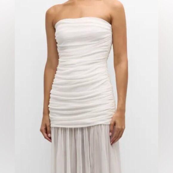 NWT  Retrofete Adele Ruched Strapless Maxi Dress size Large - Picture 9 of 9